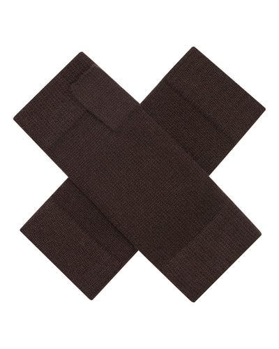 N.Peal Unisex Fingerless Cashmere Gloves Redwood