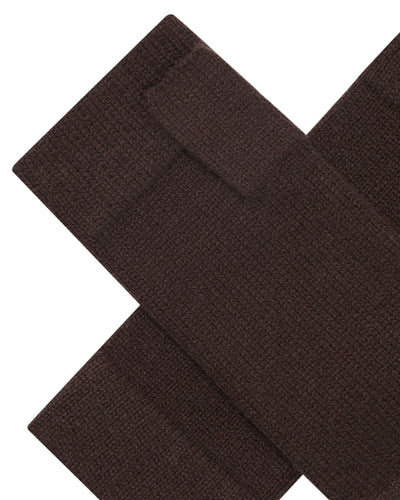 N.Peal Unisex Fingerless Cashmere Gloves Redwood