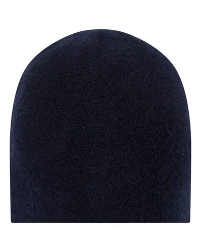 N.Peal Unisex Double Layer Cashmere Beanie Navy Blue