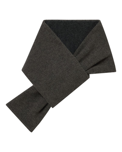 N.Peal Men's Two Tone Small Cashmere Scarf Grey Moss