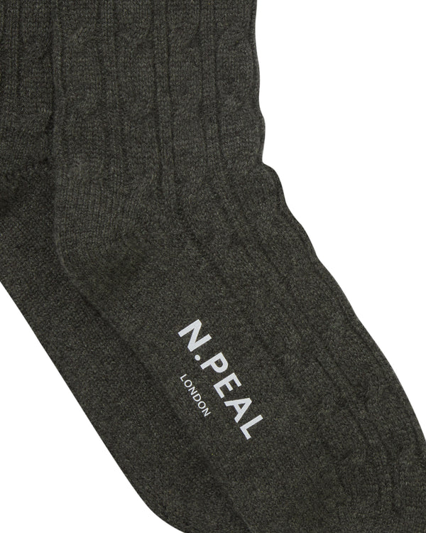 Women's Cable Cashmere House Socks  2