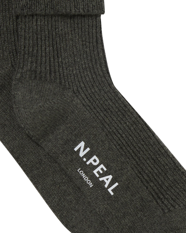 Unisex Cashmere Rib Bed Socks  2