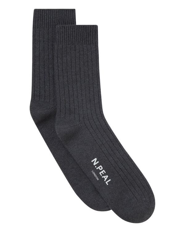 Men's Rib Cashmere House Socks 1