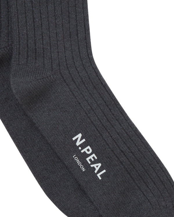 Men's Rib Cashmere House Socks 2