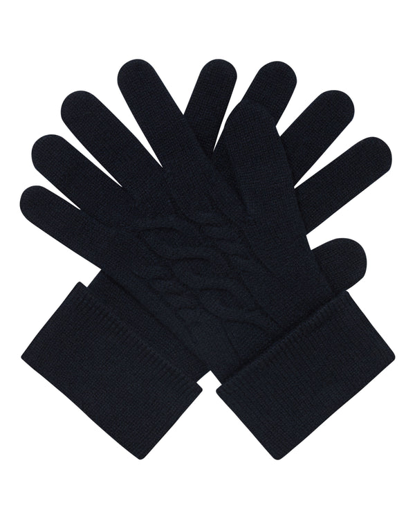 Women's Cable Cashmere Gloves 1