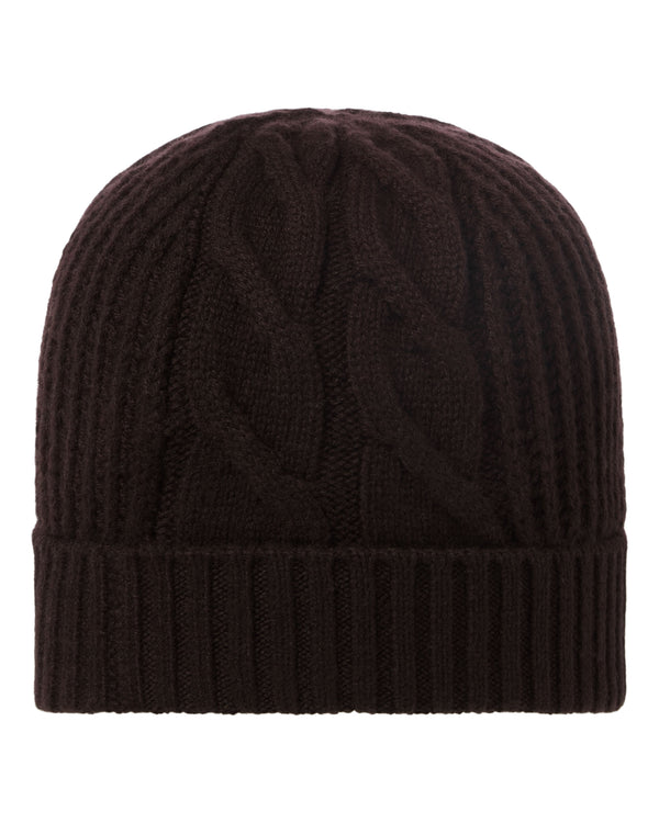 Women's Cable Rib Cashmere Hat 1