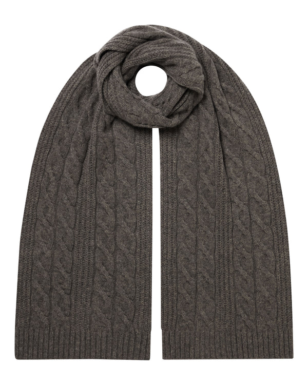 Unisex Cable Rib Cashmere Scarf 1