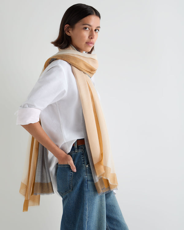 Women's Bordered Cashmere Pashmina 2