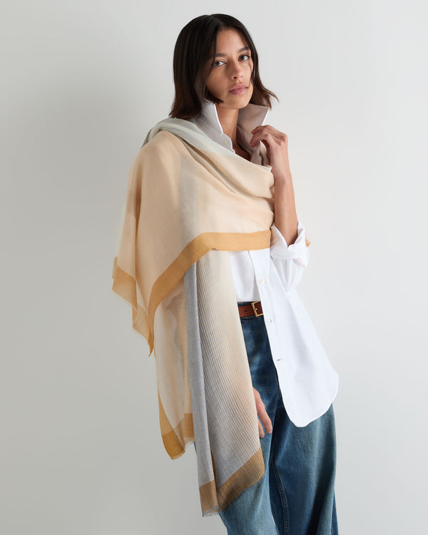 Women's Bordered Cashmere Pashmina 4