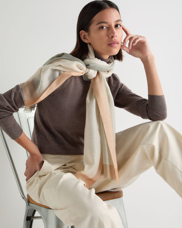 Women's Bordered Cashmere Pashmina 2