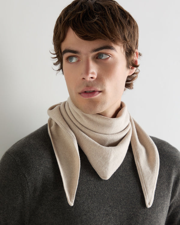 Unisex Silk Cashmere Scarf Sandstone 3