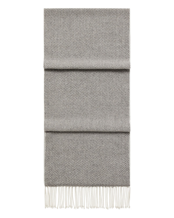 Unisex Herringbone Woven Cashmere Scarf 1