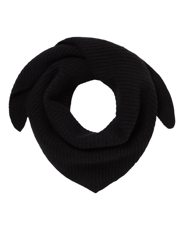 Unisex Ribbed Triangle Cashmere Scarf 1