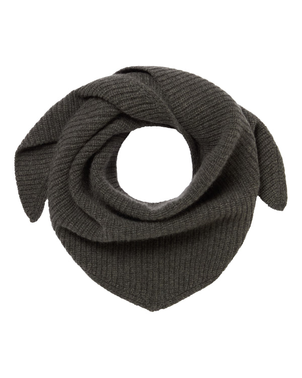 Unisex Ribbed Triangle Cashmere Scarf  1