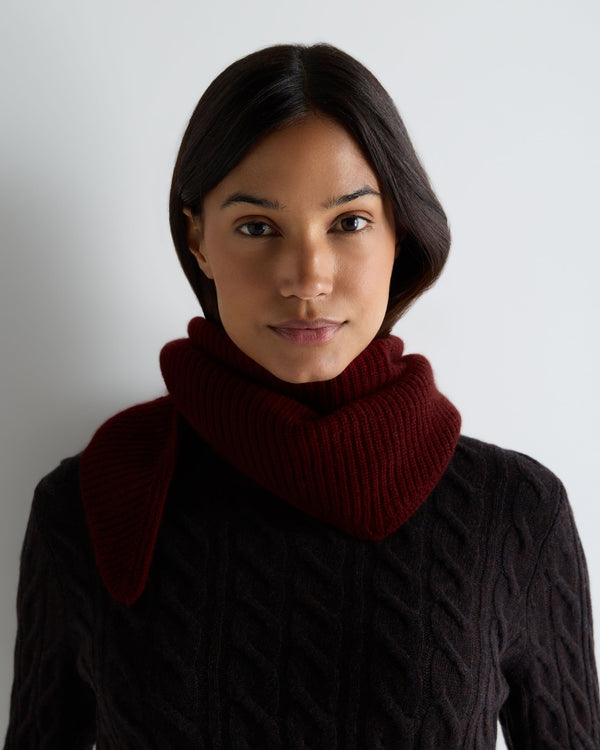 Unisex Ribbed Triangle Cashmere Scarf 2