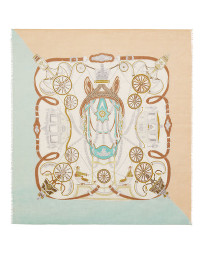 N.Peal Women's Regal Print Cashmere Foulard Pink