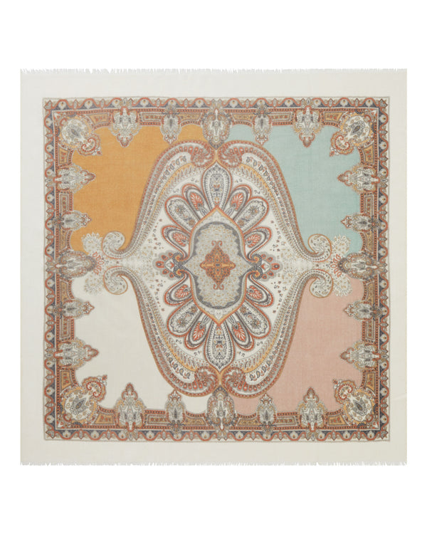 Women's Paisley Print Cashmere Foulard 1