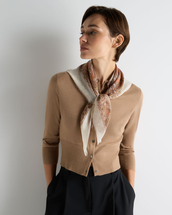 Women's Paisley Print Cashmere Foulard 2