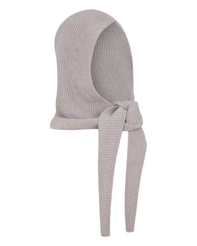 N.Peal Women's Florence Hooded Cashmere Scarf Oatmeal Brown