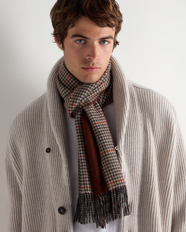 Unisex Cashmere Check Scarf 4
