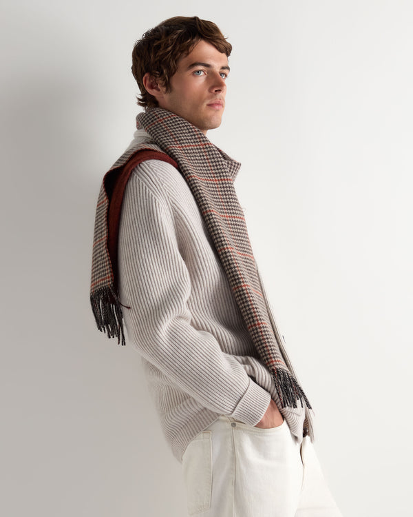 Unisex Cashmere Check Scarf 2
