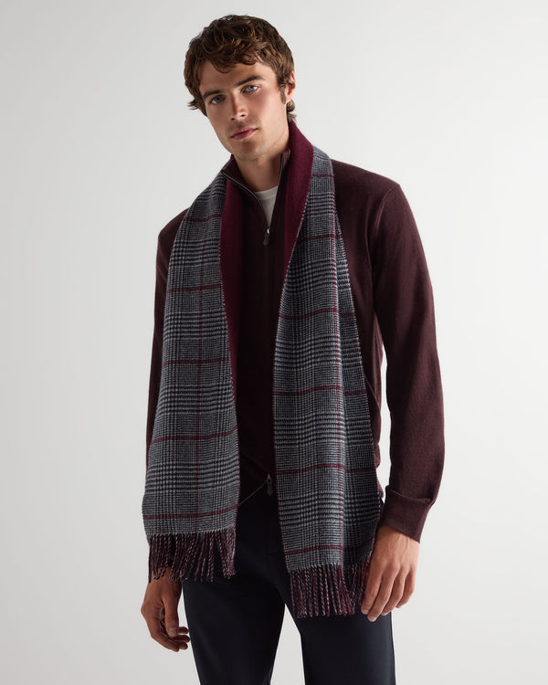 Unisex Cashmere Check Scarf 5