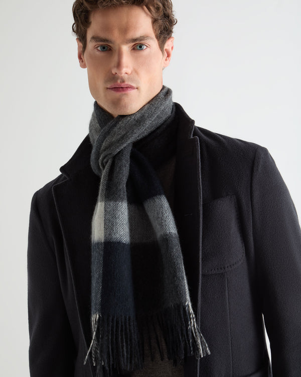Unisex Cashmere Check Scarf 3
