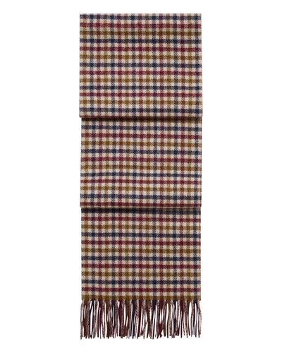 N.Peal Unisex Cashmere Check Scarf Purple