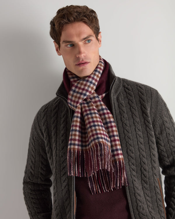 Unisex Cashmere Check Scarf 5