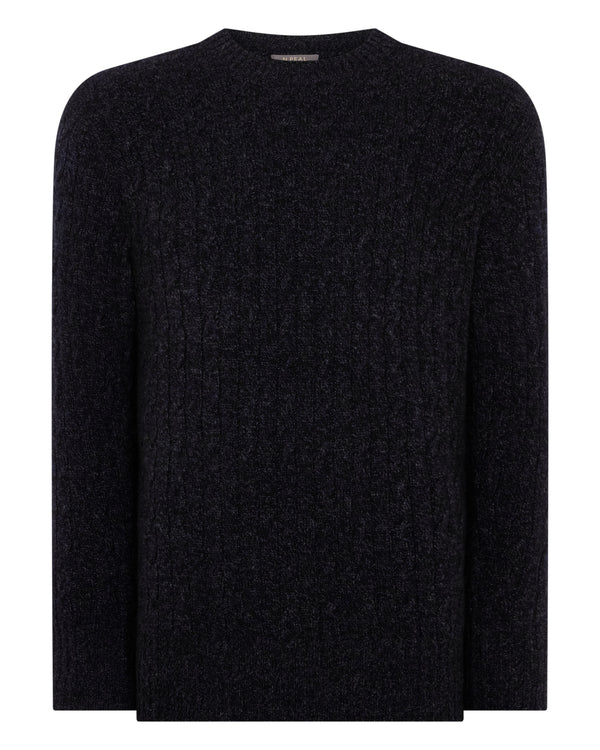 Men's Thames Cable Round Neck Cashmere Jumper 2