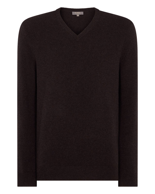 Men's Burlington V Neck Cashmere Jumper 2