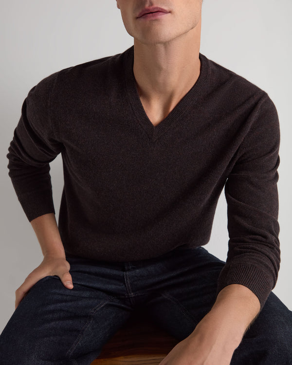 Men's Burlington V Neck Cashmere Jumper 5