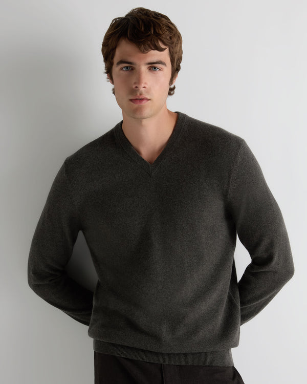 Men's Burlington V Neck Cashmere Jumper  1
