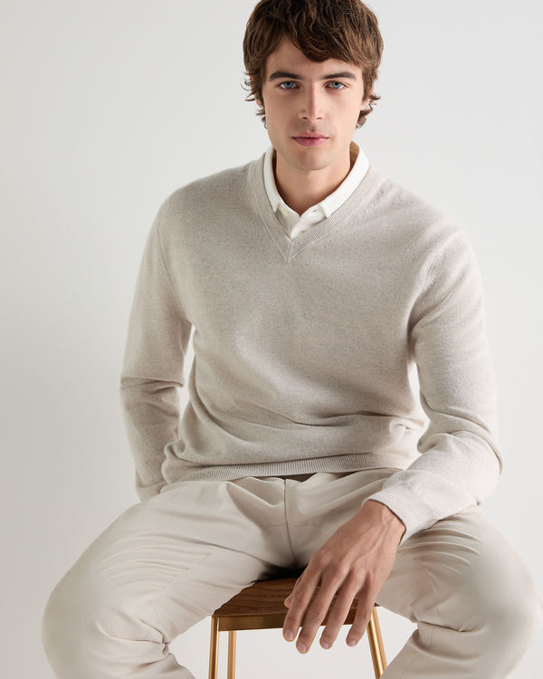 Men's The Burlington V Neck Cashmere Jumper 1