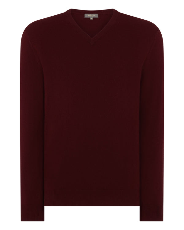 Men's Burlington V Neck Cashmere Jumper 2