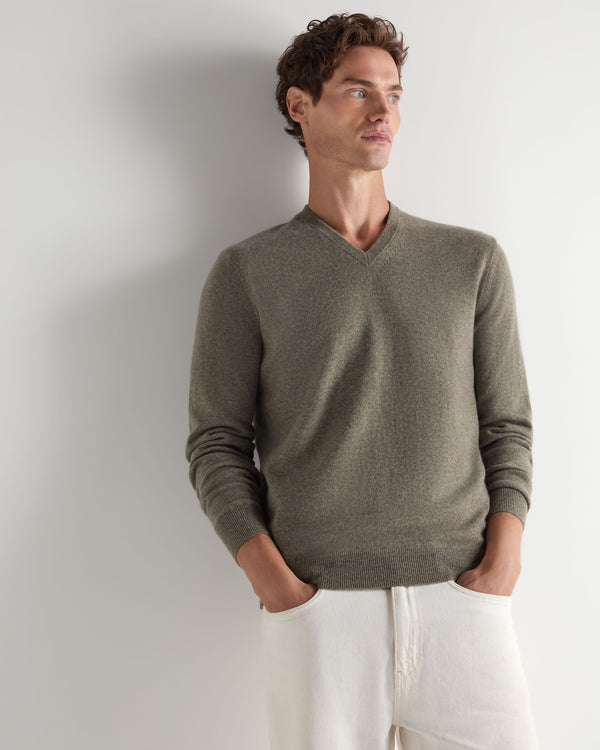 Men's Burlington V Neck Cashmere Jumper 1