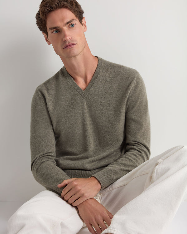 Men's Burlington V Neck Cashmere Jumper 5
