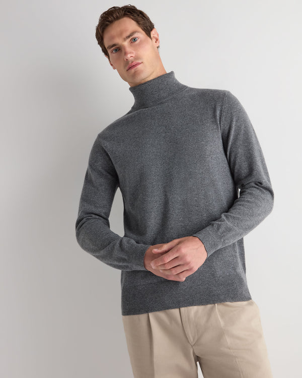 Men's Trafalgar Roll Neck Cashmere Jumper 1