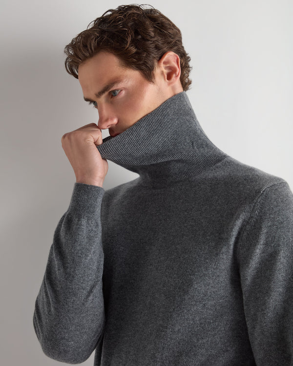 Men's Trafalgar Roll Neck Cashmere Jumper 6