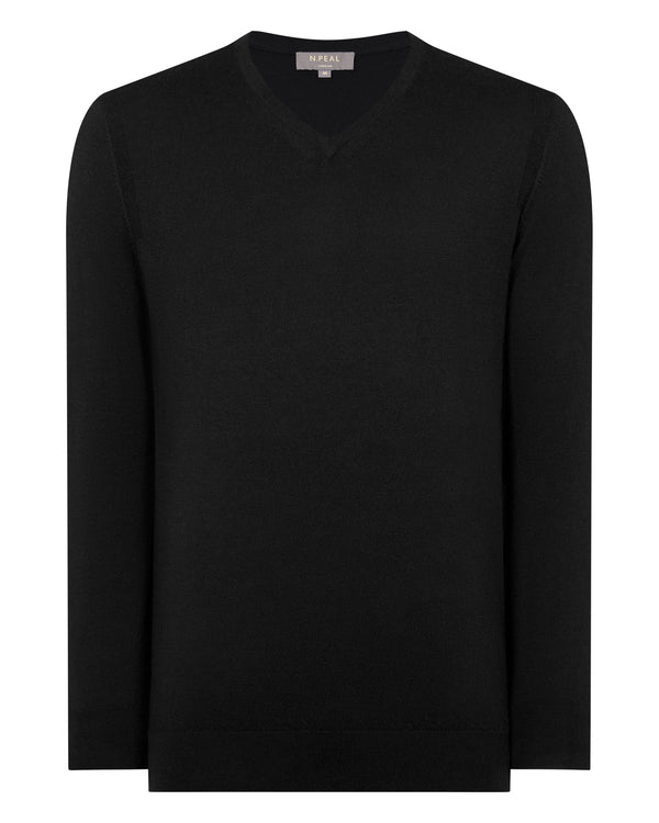 Men's Conduit Fine Gauge Cashmere V Neck Jumper 2