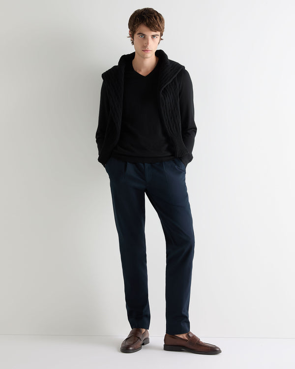 Men's Conduit Fine Gauge Cashmere V Neck Jumper 3
