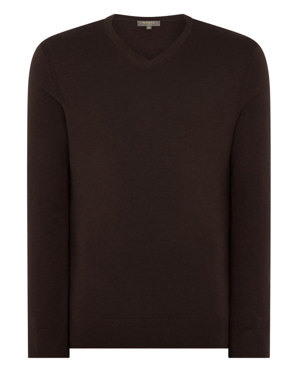 Men's Conduit Fine Gauge Cashmere V Neck Jumper 2