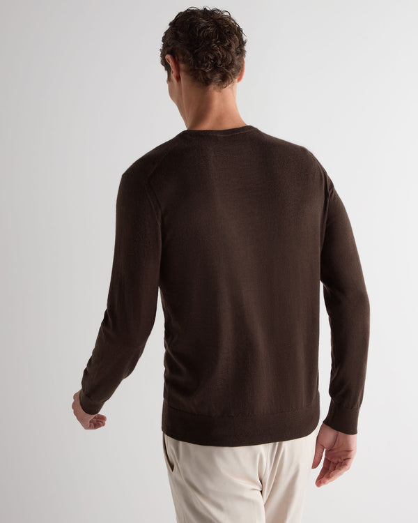 Men's Conduit Fine Gauge Cashmere V Neck Jumper 4