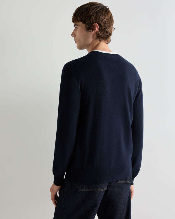 Men's Oxford Round Neck Cashmere Jumper  4