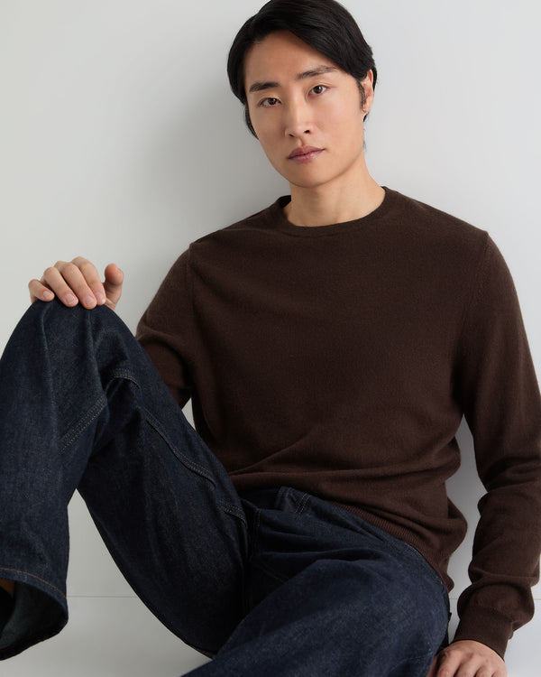 Men's Oxford Round Neck Cashmere Jumper 1