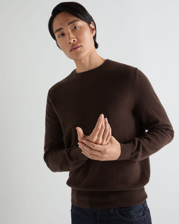 Men's Oxford Round Neck Cashmere Jumper 5