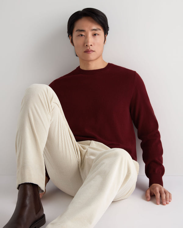Men's Oxford Round Neck Cashmere Jumper 5
