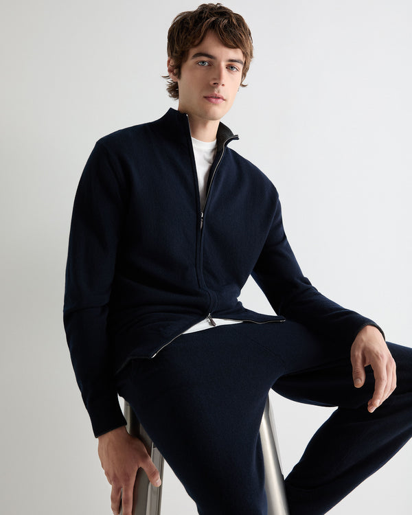 Men's Knightsbridge Full Zip Cashmere Jumper  1