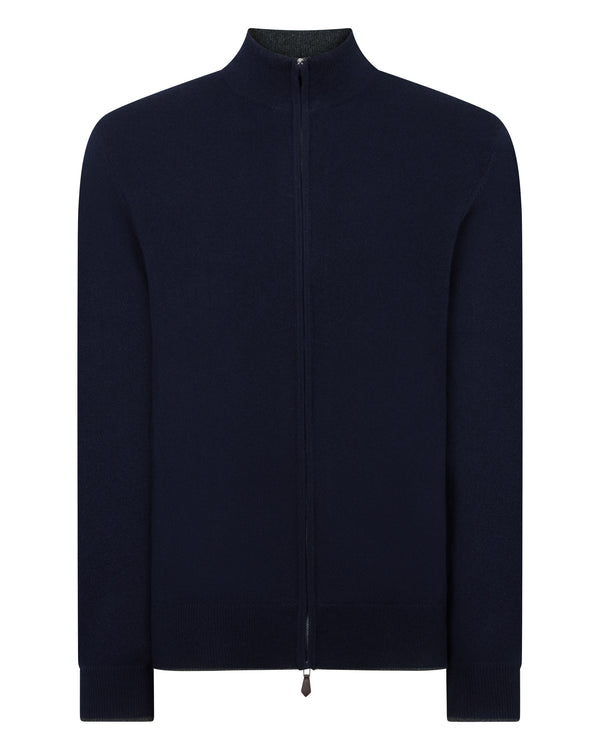 Men's Knightsbridge Full Zip Cashmere Jumper  2