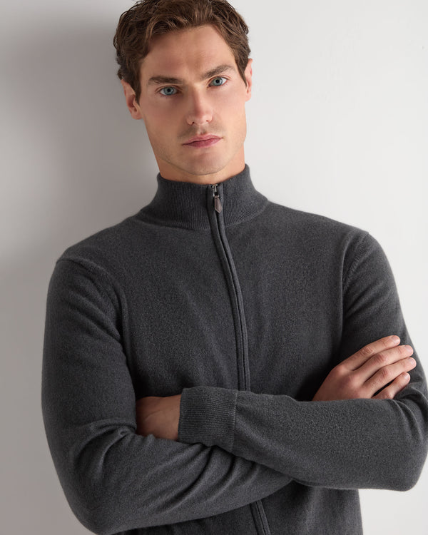 Men's Knightsbridge Full Zip Cashmere Jumper 5